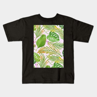 Green Jungle Pattern Kids T-Shirt